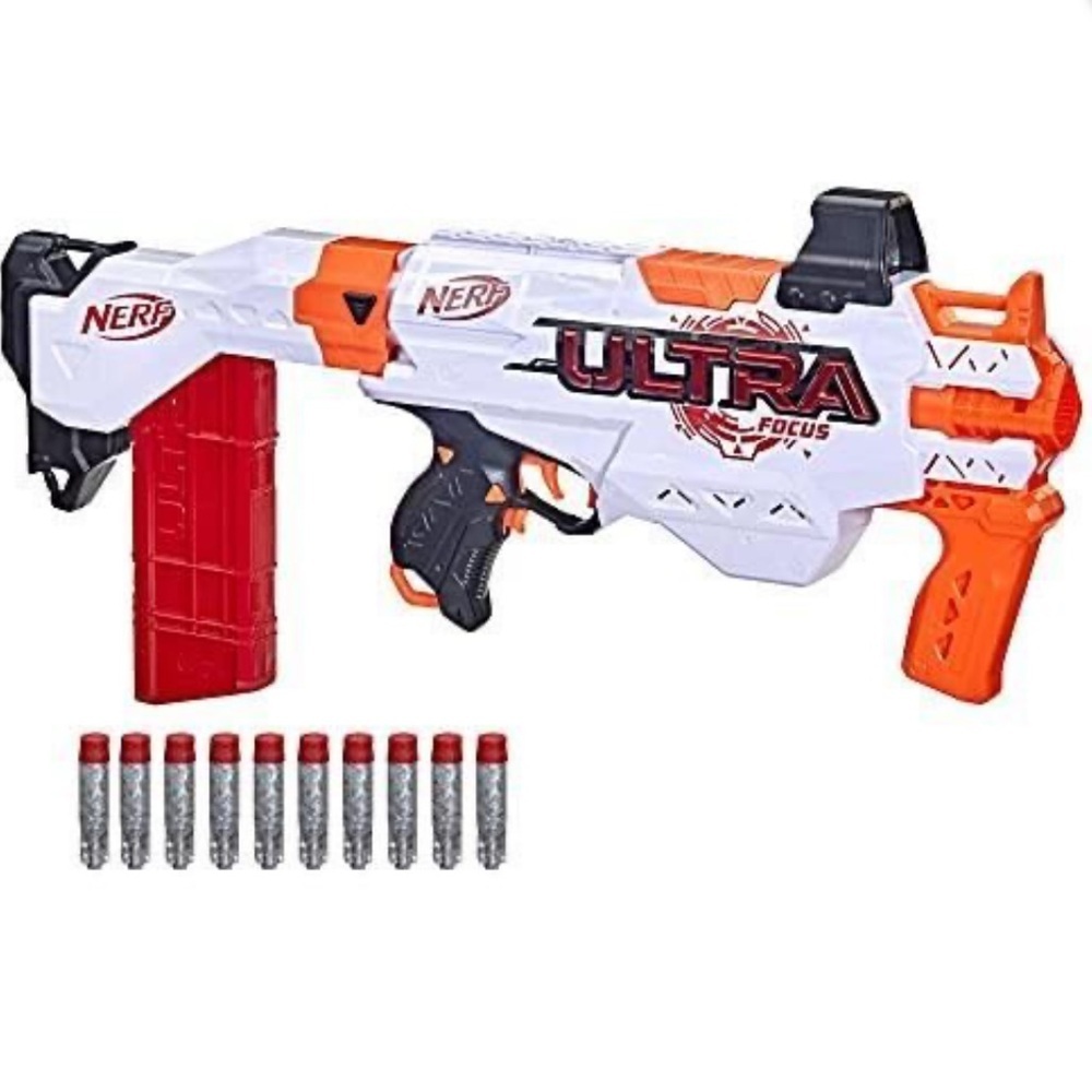 Nerf Ultra Focus Blaster - White, Red, and Orange